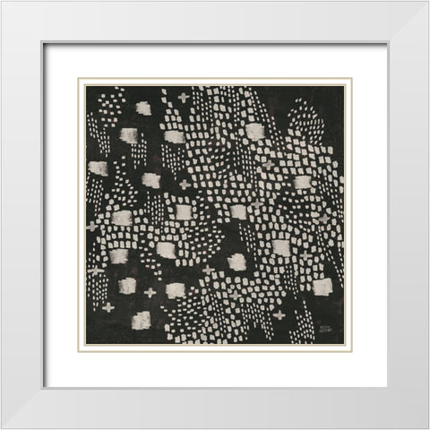 Dots and Blocks White Modern Wood Framed Art Print with Double Matting by Averinos, Melissa