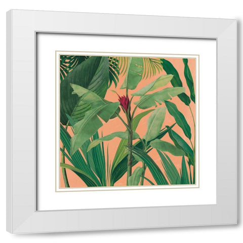 Dramatic Tropical I Boho White Modern Wood Framed Art Print with Double Matting by Schlabach, Sue
