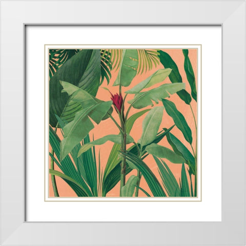 Dramatic Tropical I Boho White Modern Wood Framed Art Print with Double Matting by Schlabach, Sue
