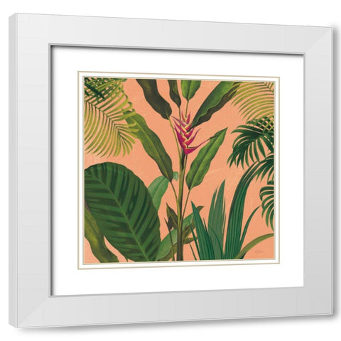Dramatic Tropical II Boho White Modern Wood Framed Art Print with Double Matting by Schlabach, Sue