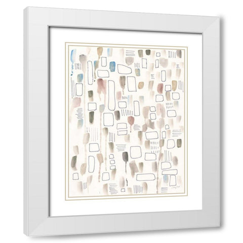 Neutral Studies III White Modern Wood Framed Art Print with Double Matting by Prahl, Courtney