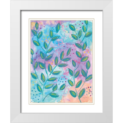 Botanical Brights I White Modern Wood Framed Art Print with Double Matting by Prahl, Courtney