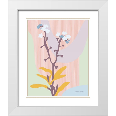 Dont Forget Me Pastel White Modern Wood Framed Art Print with Double Matting by Gallagher, Megan