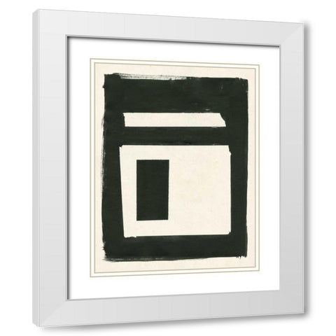 Portal I White Modern Wood Framed Art Print with Double Matting by Hershey, Moira