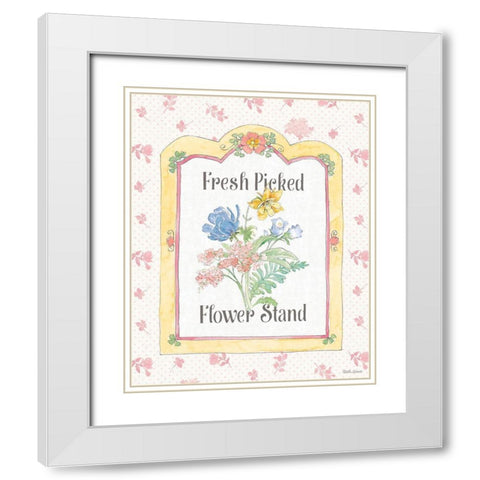 Peaceful Petals IV White Modern Wood Framed Art Print with Double Matting by Grove, Beth