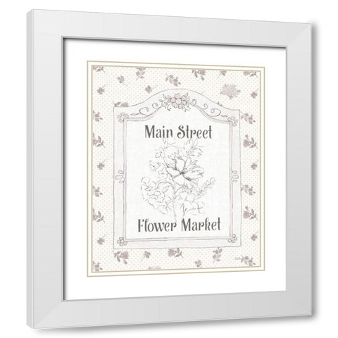 Peaceful Petals V Neutral White Modern Wood Framed Art Print with Double Matting by Grove, Beth