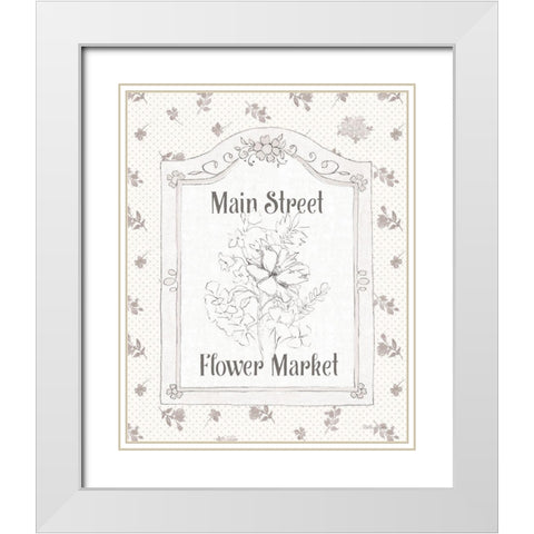 Peaceful Petals V Neutral White Modern Wood Framed Art Print with Double Matting by Grove, Beth