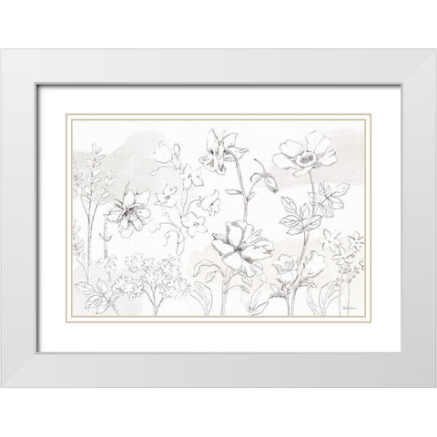 Peaceful Petals VI Neutral White Modern Wood Framed Art Print with Double Matting by Grove, Beth