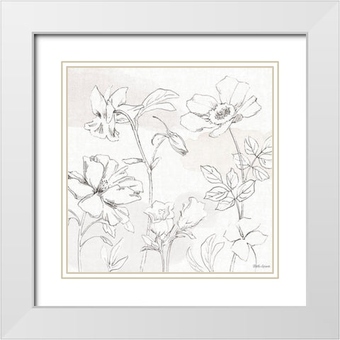 Peaceful Petals VIII Neutral White Modern Wood Framed Art Print with Double Matting by Grove, Beth