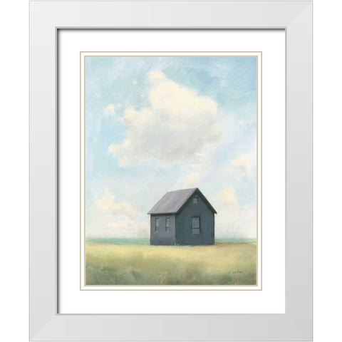 Lonely Landscape III White Modern Wood Framed Art Print with Double Matting by Wiens, James
