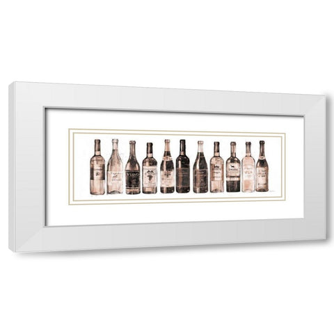 Wine Cellar Red Watercolor Imaya White Modern Wood Framed Art Print with Double Matting by Tillmon, Avery