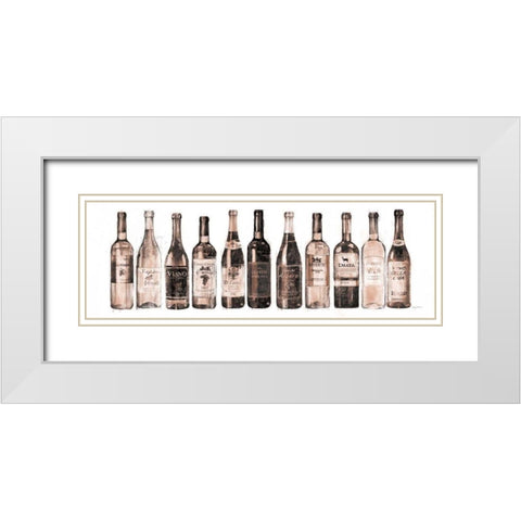 Wine Cellar Red Watercolor Imaya White Modern Wood Framed Art Print with Double Matting by Tillmon, Avery