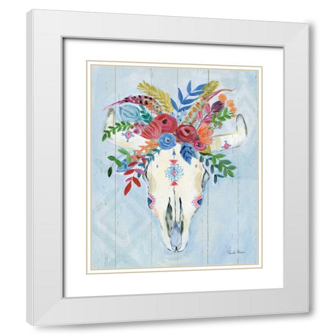 Cowgirl I White Modern Wood Framed Art Print with Double Matting by Zaman, Farida