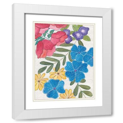 Joyful II White Modern Wood Framed Art Print with Double Matting by Prahl, Courtney