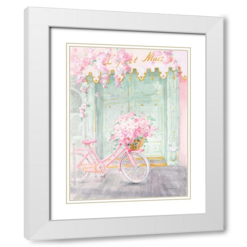 Pastel Paris I White Modern Wood Framed Art Print with Double Matting by Nai, Danhui