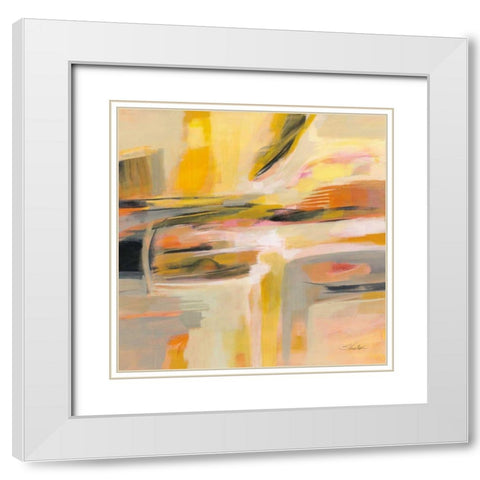 Happy Sunshine White Modern Wood Framed Art Print with Double Matting by Vassileva, Silvia
