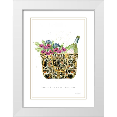 On the Wild Side IV White Modern Wood Framed Art Print with Double Matting by Charro, Mercedes Lopez