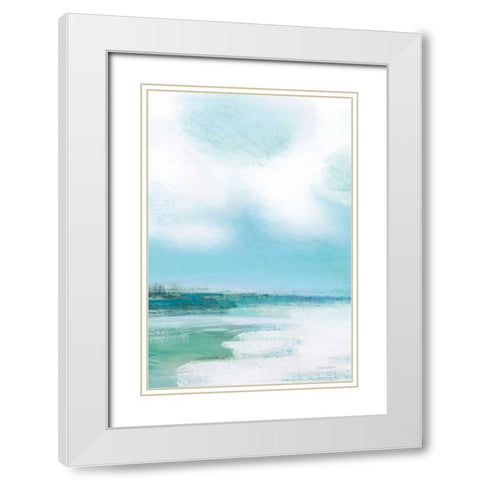 Morning Swim White Modern Wood Framed Art Print with Double Matting by Charro, Mercedes Lopez