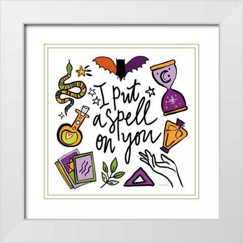 Spell Bound II White Modern Wood Framed Art Print with Double Matting by Zaman, Farida