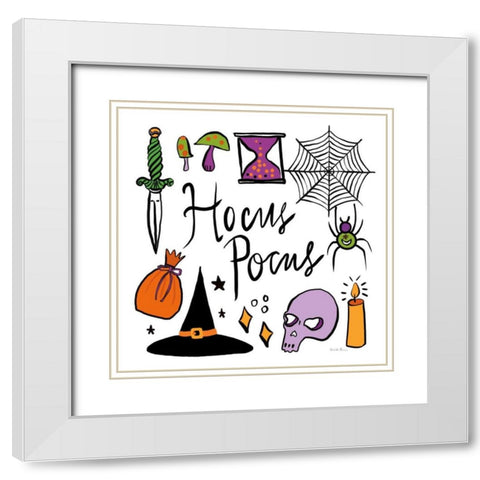 Spell Bound IV White Modern Wood Framed Art Print with Double Matting by Zaman, Farida