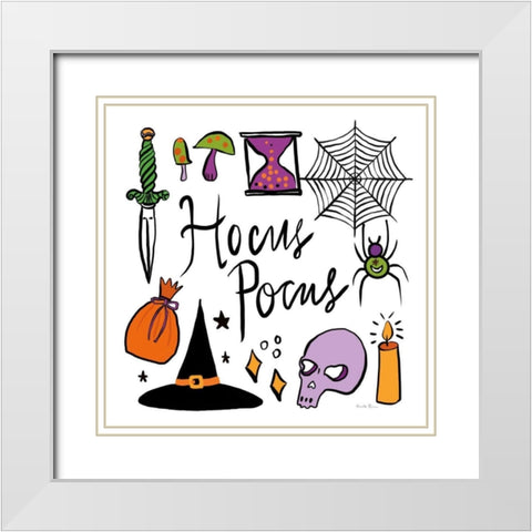 Spell Bound IV White Modern Wood Framed Art Print with Double Matting by Zaman, Farida