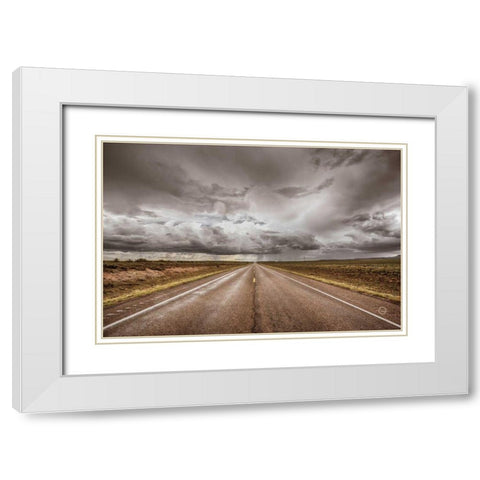 Into The Storm White Modern Wood Framed Art Print with Double Matting by Larson, Nathan