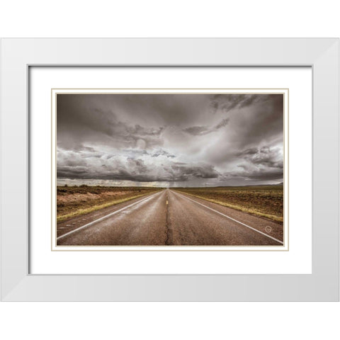 Into The Storm White Modern Wood Framed Art Print with Double Matting by Larson, Nathan