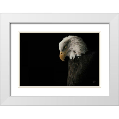 Eagle Bow White Modern Wood Framed Art Print with Double Matting by Larson, Nathan