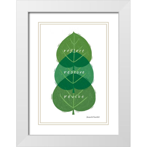 Nature Sanctuary V White Modern Wood Framed Art Print with Double Matting by Snowdon, Alexandra