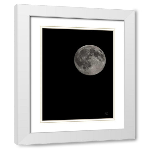 Moon Detail I White Modern Wood Framed Art Print with Double Matting by Larson, Nathan