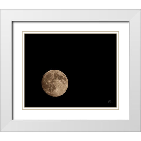 Moon Detail II White Modern Wood Framed Art Print with Double Matting by Larson, Nathan
