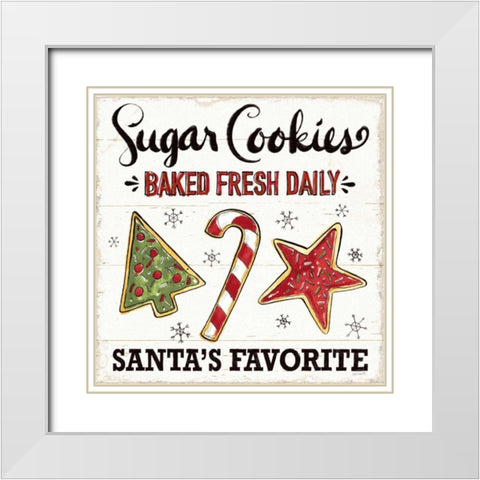 Christmas Treats II White Modern Wood Framed Art Print with Double Matting by Tavoletti, Anne