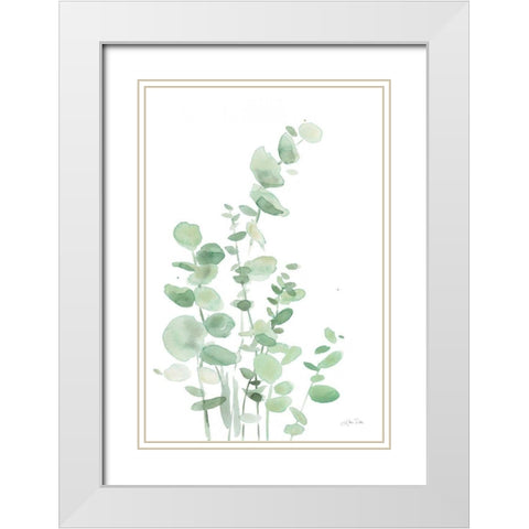 Eucalyptus I White Modern Wood Framed Art Print with Double Matting by Pete, Katrina