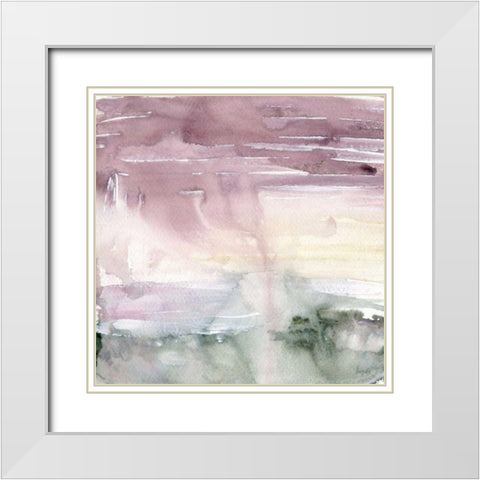 Subtlety White Modern Wood Framed Art Print with Double Matting by Rice, Kristy