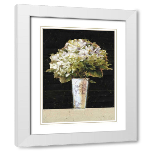 Marche de Fleurs Bouquet Black White Modern Wood Framed Art Print with Double Matting by Audit, Lisa