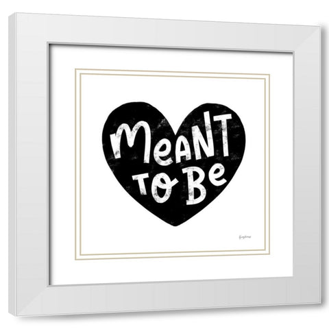 Love Letters II BW White Modern Wood Framed Art Print with Double Matting by Thorns, Becky
