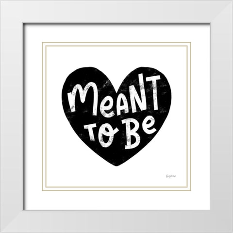 Love Letters II BW White Modern Wood Framed Art Print with Double Matting by Thorns, Becky