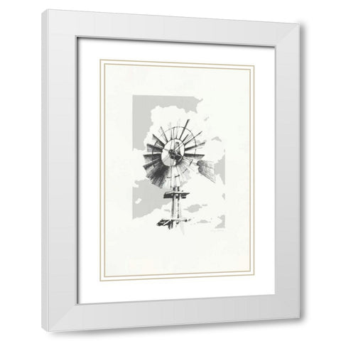 Texas Wind Neutral White Modern Wood Framed Art Print with Double Matting by Tillmon, Avery