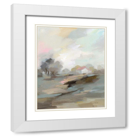 Farm in April White Modern Wood Framed Art Print with Double Matting by Vassileva, Silvia