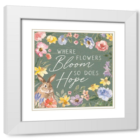 Happy Easter III Sage White Modern Wood Framed Art Print with Double Matting by Vassileva, Silvia