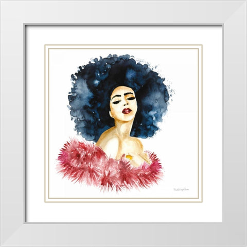 In the Moment White Modern Wood Framed Art Print with Double Matting by Charro, Mercedes Lopez