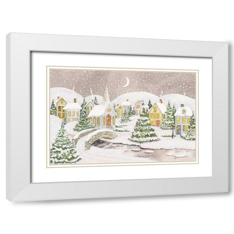 All is Calm All is Bright Light White Modern Wood Framed Art Print with Double Matting by McKenna, Kathleen Parr