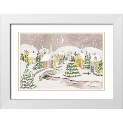 All is Calm All is Bright Light White Modern Wood Framed Art Print with Double Matting by McKenna, Kathleen Parr