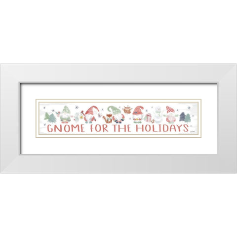 Woodland Wonders Gnomes White Modern Wood Framed Art Print with Double Matting by York, Leah