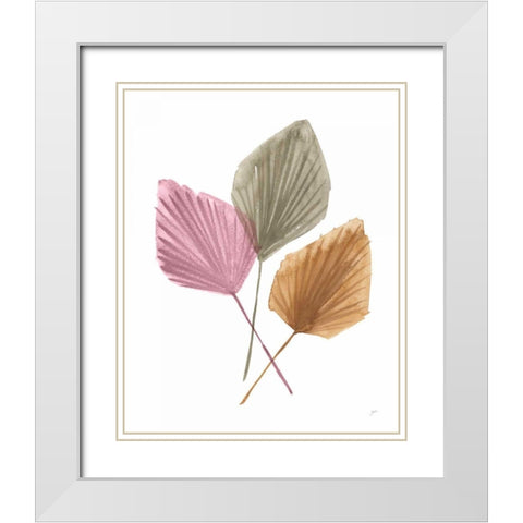 Fan Palms White Modern Wood Framed Art Print with Double Matting by Panganiban, Karyn