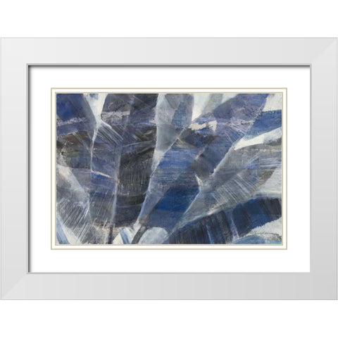 Twilight Palms White Modern Wood Framed Art Print with Double Matting by Hristova, Albena