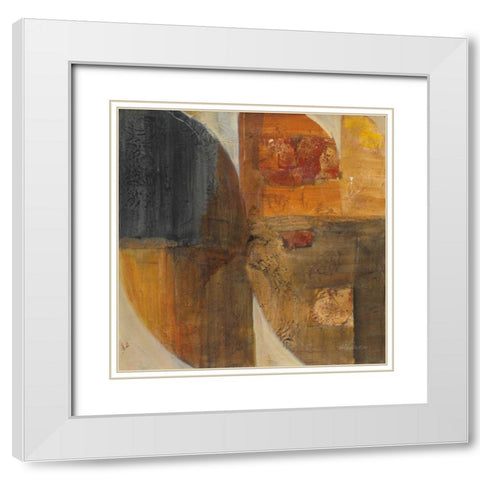 Meeting of Minds White Modern Wood Framed Art Print with Double Matting by Hristova, Albena