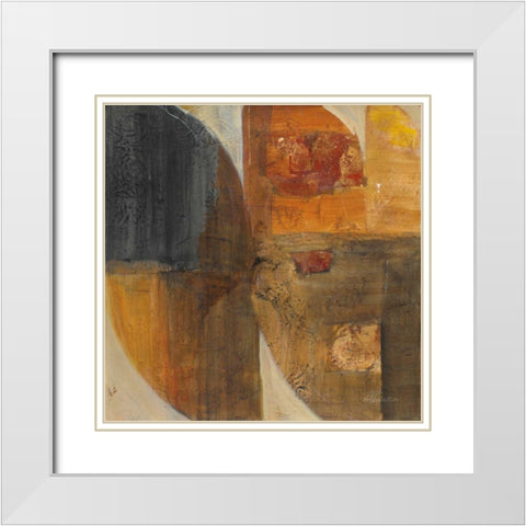 Meeting of Minds White Modern Wood Framed Art Print with Double Matting by Hristova, Albena