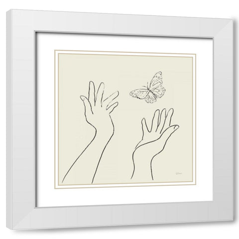 Feeling Free White Modern Wood Framed Art Print with Double Matting by Schlabach, Sue