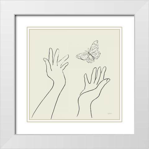 Feeling Free White Modern Wood Framed Art Print with Double Matting by Schlabach, Sue